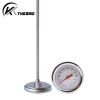 bimetal dial stainless steel long probe compost soil thermometer