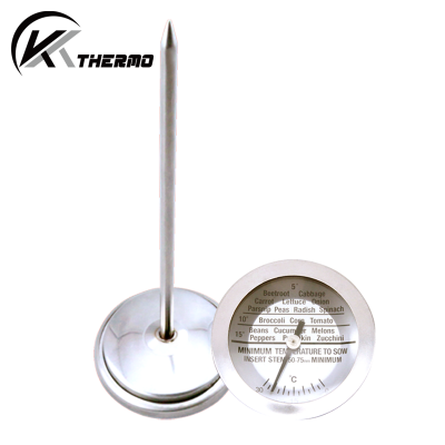 ground compost stainless steel probe soil thermometer